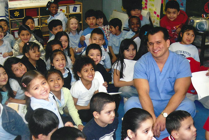 Dr Thanasis with kids